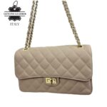 Bolso acolchado grande de piel auténtico con solapa para Mujer - Imagen 5