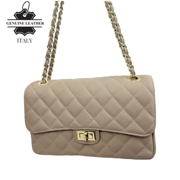 Bolso acolchado grande de piel auténtico con solapa para Mujer - Imagen 5