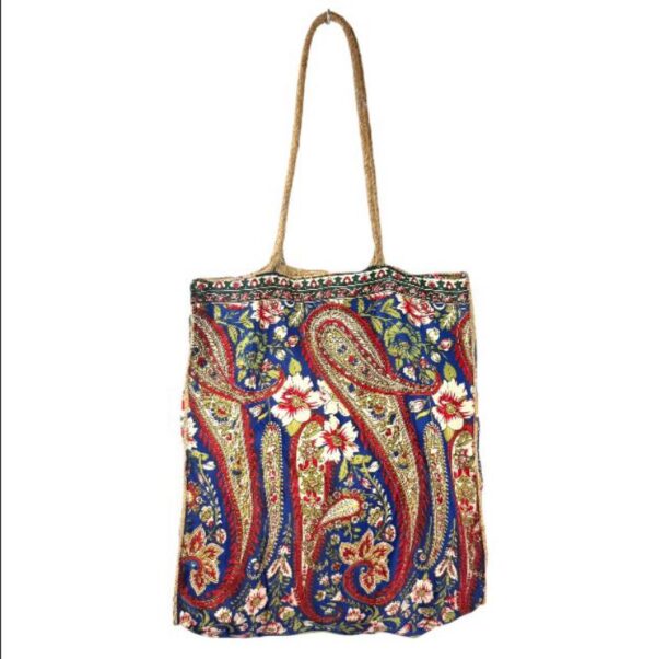 Bolso Shopper Artesanal Estilo Étnico con Asas de Yute para Mujer - Imagen 6