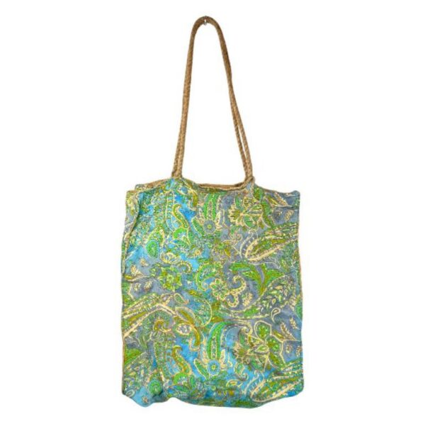 Bolso Shopper Artesanal Estilo Étnico con Asas de Yute para Mujer - Imagen 17