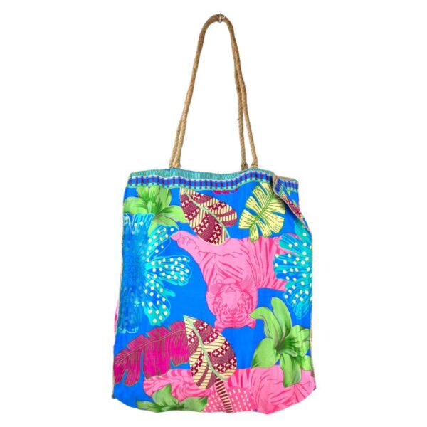 Bolso Shopper Artesanal Estilo Étnico con Asas de Yute para Mujer - Imagen 9