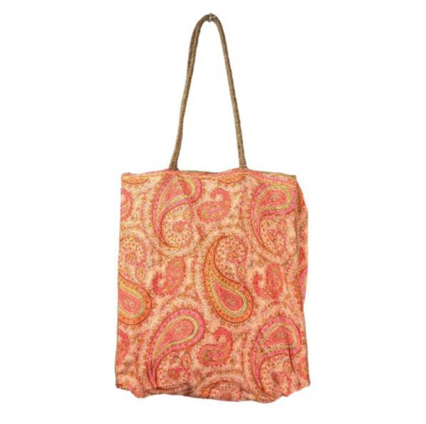 Bolso Shopper Artesanal Estilo Étnico con Asas de Yute para Mujer - Imagen 10