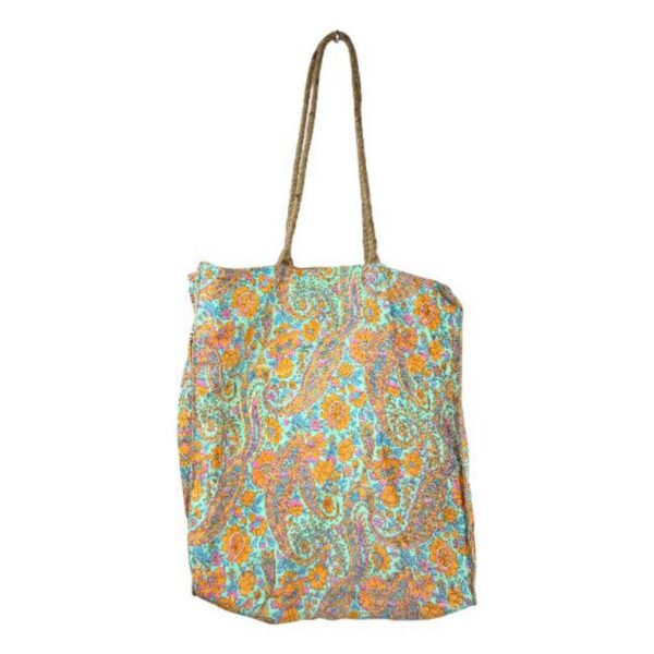 Bolso Shopper Artesanal Estilo Étnico con Asas de Yute para Mujer - Imagen 12