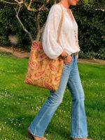 Bolso Shopper Artesanal Estilo Étnico con Asas de Yute para Mujer - Imagen 2