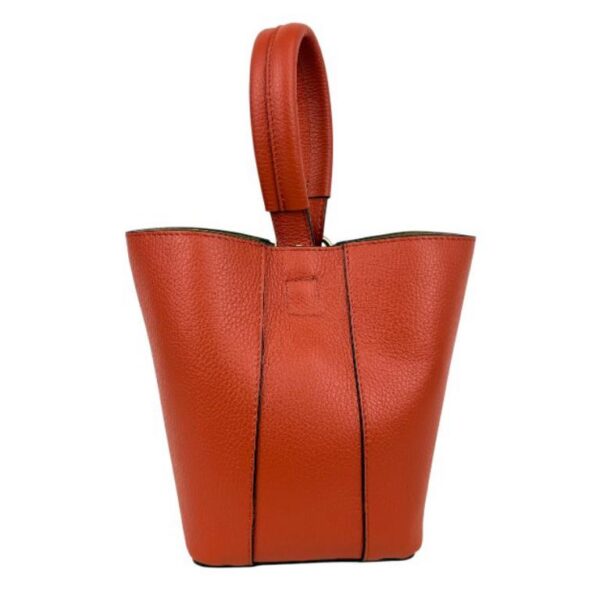 Bolso Tipo Cubo de Piel Italiana con Lazo Decorativo y Bolso Interior para Mujer - Imagen 19