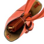 Bolso Tipo Cubo de Piel Italiana con Lazo Decorativo y Bolso Interior para Mujer - Imagen 17