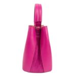 Bolso de Piel Italiana tipo Bucket para Mujer con Lazo y Bolsito interior para Mujer - Imagen 16