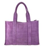 Bolso Shopper Piel de Serraje para Mujer con Bolsitos Interiores y Cremallera - Imagen 2