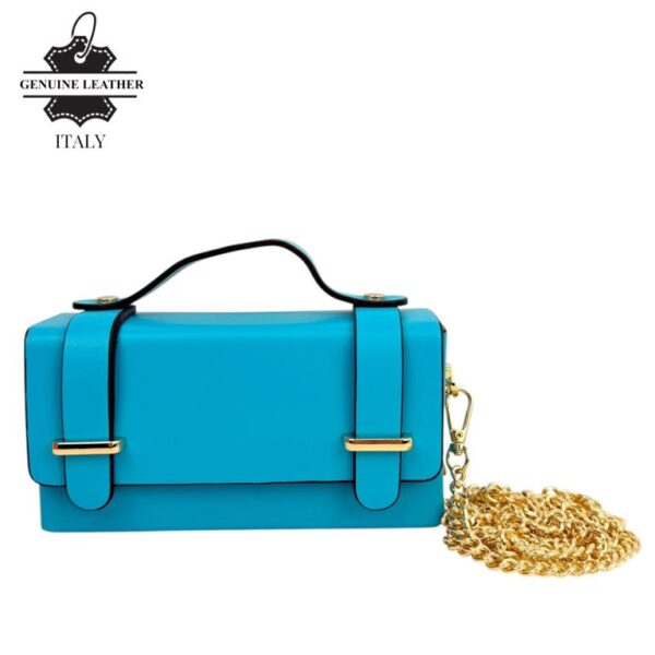 Bolsito de Mano Compacto en Piel con Tachuelas Decorativas y Solapa de 2 Botones para Mujer - Imagen 7