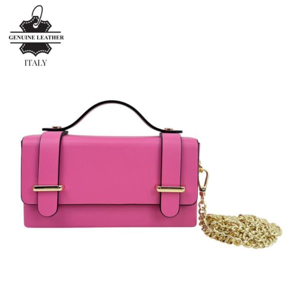 Bolsito de Mano Compacto en Piel con Tachuelas Decorativas y Solapa de 2 Botones para Mujer - Imagen 8