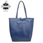 Bolso Shopper Universitario en Piel Italiana con 2 Asas y Bolsillo Interno para Mujer - Imagen 9