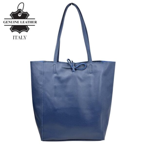 Bolso Shopper Universitario en Piel Italiana con 2 Asas y Bolsillo Interno para Mujer - Imagen 9