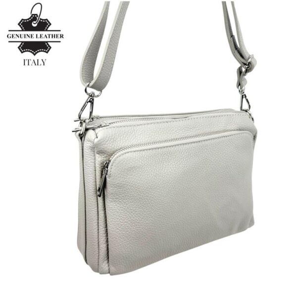 Bolso Bandolera de Piel Italiana con Gran Calidad y 4 Bolsillos con Cremallera para Mujer - Imagen 13