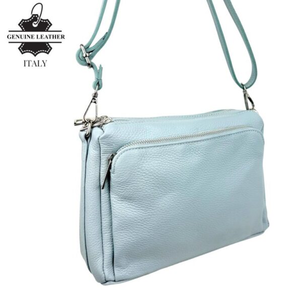 Bolso Bandolera de Piel Italiana con Gran Calidad y 4 Bolsillos con Cremallera para Mujer - Imagen 5