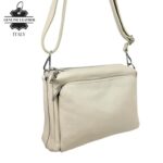 Bolso Bandolera de Piel Italiana con Gran Calidad y 4 Bolsillos con Cremallera para Mujer - Imagen 4