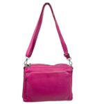 Bolso Bandolera de Piel Italiana con Gran Calidad y 4 Bolsillos con Cremallera para Mujer - Imagen 2
