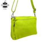 Bolso Bandolera de Piel Italiana con Gran Calidad y 4 Bolsillos con Cremallera para Mujer - Imagen 11