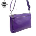 Bolso Bandolera de Piel Italiana con Gran Calidad y 4 Bolsillos con Cremallera para Mujer - Imagen 7