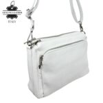 Bolso Bandolera de Piel Italiana con Gran Calidad y 4 Bolsillos con Cremallera para Mujer - Imagen 9