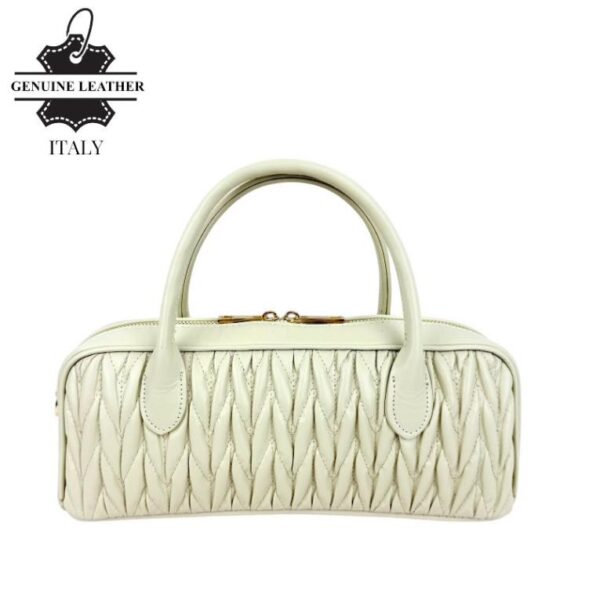 Bolso de Mano tipo Baguette Piel Italiana con Frontal Original y 2 Cremalleras para Mujer - Imagen 3