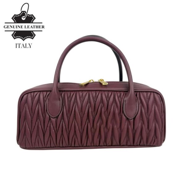 Bolso de Mano tipo Baguette Piel Italiana con Frontal Original y 2 Cremalleras para Mujer - Imagen 12