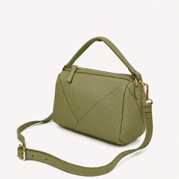 Bolso Pequeño de Piel Italiana con Cierre de Cremallera para Mujer - Imagen 2