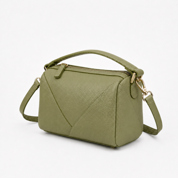 Bolso Pequeño de Piel Italiana con Cierre de Cremallera para Mujer - Imagen 3