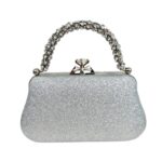 Bolso de Fiesta Mujer con Efecto Brillante, Lentejuelas y Cierre de Click con Diamante - Imagen 3