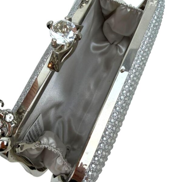 Bolso de Fiesta Mujer con Efecto Brillante, Lentejuelas y Cierre de Click con Diamante - Imagen 4