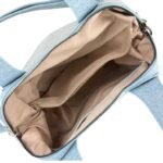 Bolso Grande de Algodón Estilo Vaquero para Mujer con Cremallera y 2 Asas para Mujer - Imagen 9