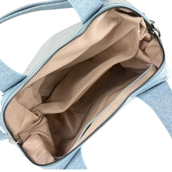 Bolso Grande de Algodón Estilo Vaquero para Mujer con Cremallera y 2 Asas para Mujer - Imagen 9