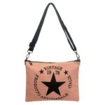 Bolso Bandolera Canvas para Mujer con Asa Corta y Tira Bandolera de Piel - Imagen 2