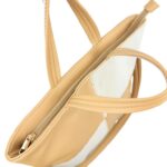 Bolso de Mano Sintético Bicolor con Diseño de Cuadrados, 2 Asas Cortas y Gran Capacidad para Mujer - Imagen 10