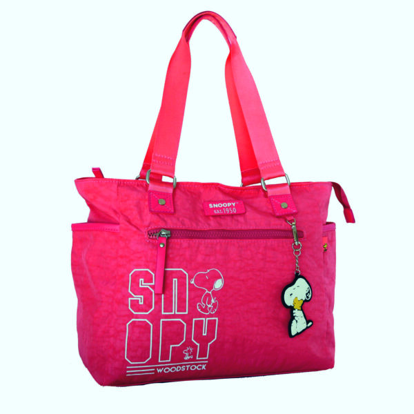 Bolso Tote Snoopy en Nylon de Calidad con Multicompartimentos y Llavero de Goma - Imagen 4