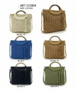Bolso en Algodón tipo Ganchillo con 2 Asas Semicirculares y Fleco Decorativo para Mujer - Imagen 2