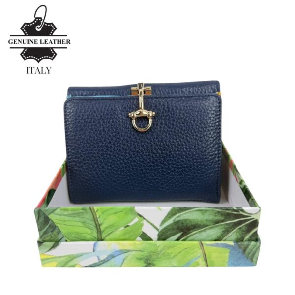 Monedero de Gran Calidad en Piel con Click, Caja e Interior Multicolor para Mujer - Imagen 11