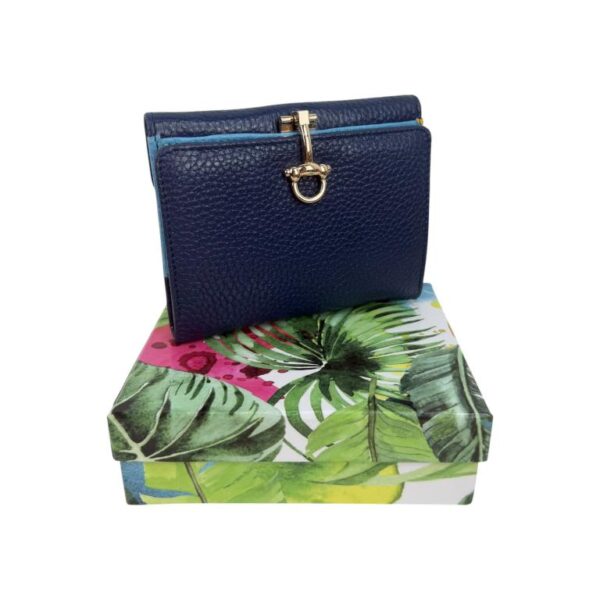 Monedero de Gran Calidad en Piel con Click, Caja e Interior Multicolor para Mujer - Imagen 12