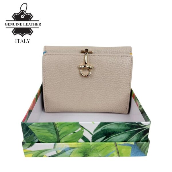 Monedero de Gran Calidad en Piel con Click, Caja e Interior Multicolor para Mujer - Imagen 3
