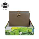 Monedero de Gran Calidad en Piel con Click, Caja e Interior Multicolor para Mujer - Imagen 7