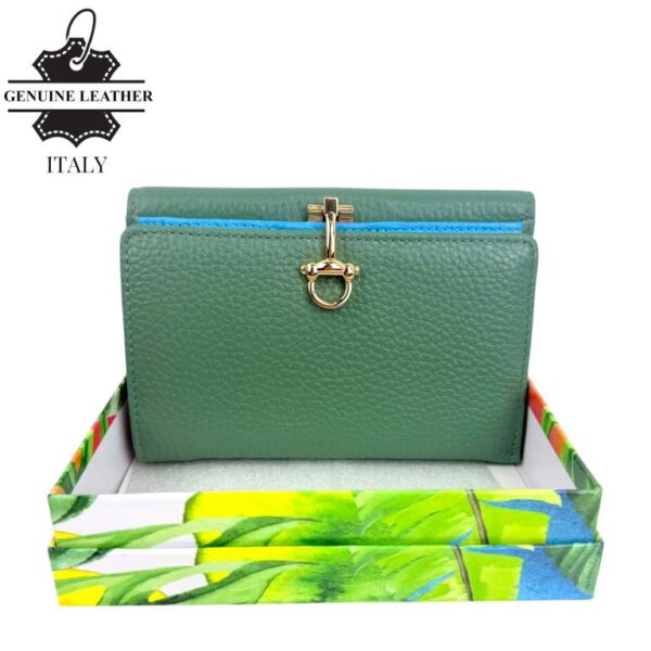 Cartera Premium de Gran Calidad para Mujer en Piel con Caja, Click e Interior Multicolor - Imagen 4