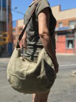 Bolso hobo de lino - Imagen 2