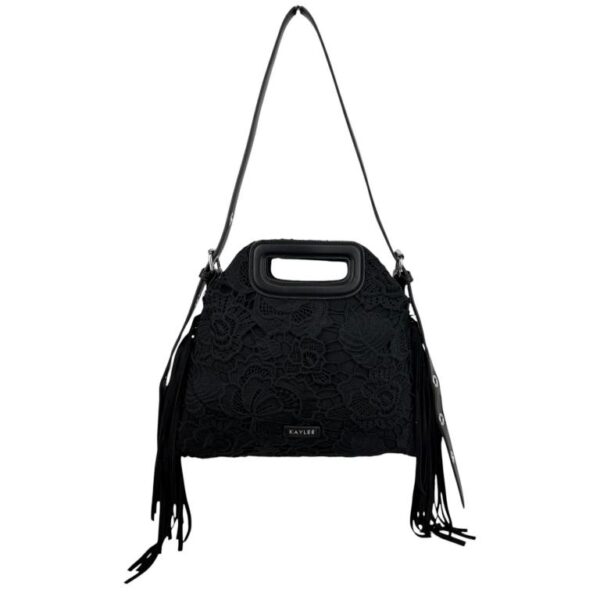Bolso de Mano Crochet Kaylee Flecos Laterales Decorativos para Mujer - Imagen 3