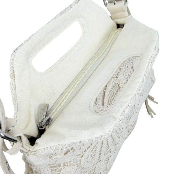 Bolso de Mano Crochet Kaylee Flecos Laterales Decorativos para Mujer - Imagen 7