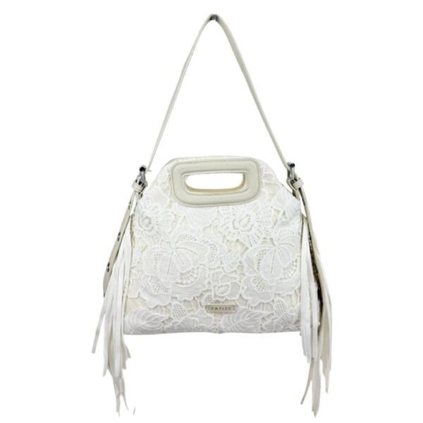 Bolso de Mano Crochet Kaylee Flecos Laterales Decorativos para Mujer - Imagen 4