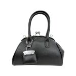 Bolso de Mano Sintético para Mujer con Cierre de Click y Bolsito Decorativo Frontal
