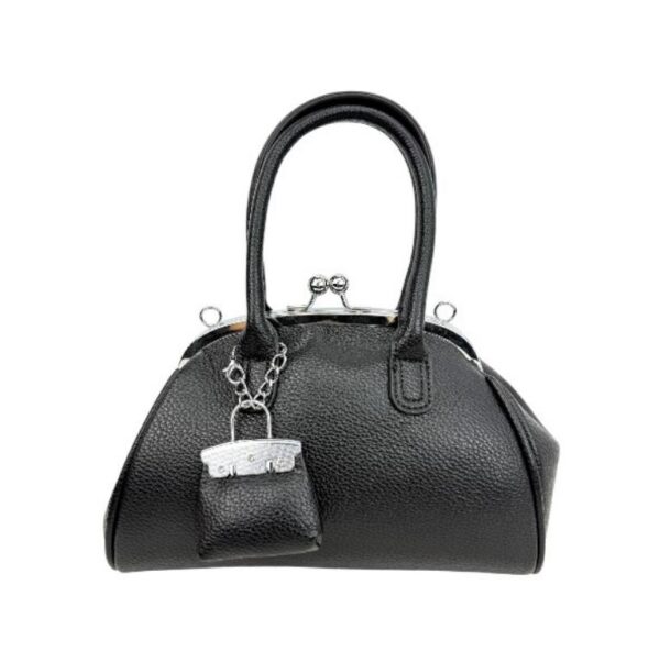 Bolso de Mano Sintético para Mujer con Cierre de Click y Bolsito Decorativo Frontal - Imagen 3