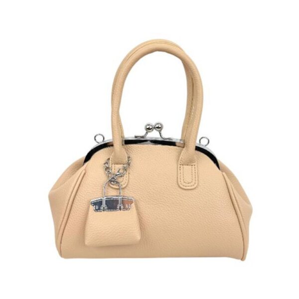 Bolso de Mano Sintético para Mujer con Cierre de Click y Bolsito Decorativo Frontal - Imagen 4