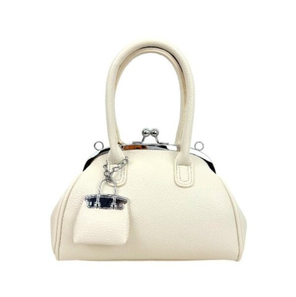 Bolso de Mano Sintético para Mujer con Cierre de Click y Bolsito Decorativo Frontal - Imagen 5