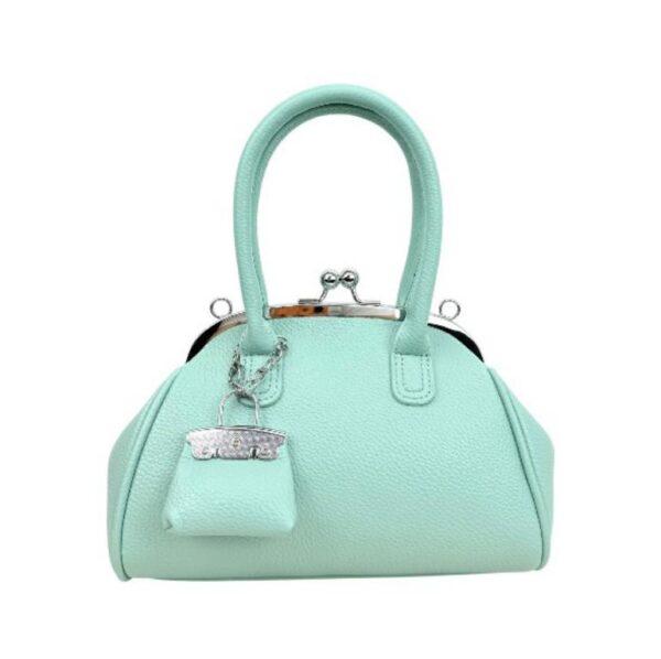 Bolso de Mano Sintético para Mujer con Cierre de Click y Bolsito Decorativo Frontal - Imagen 7