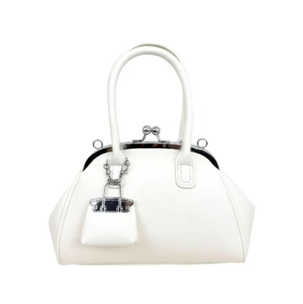 Bolso de Mano Sintético para Mujer con Cierre de Click y Bolsito Decorativo Frontal - Imagen 6